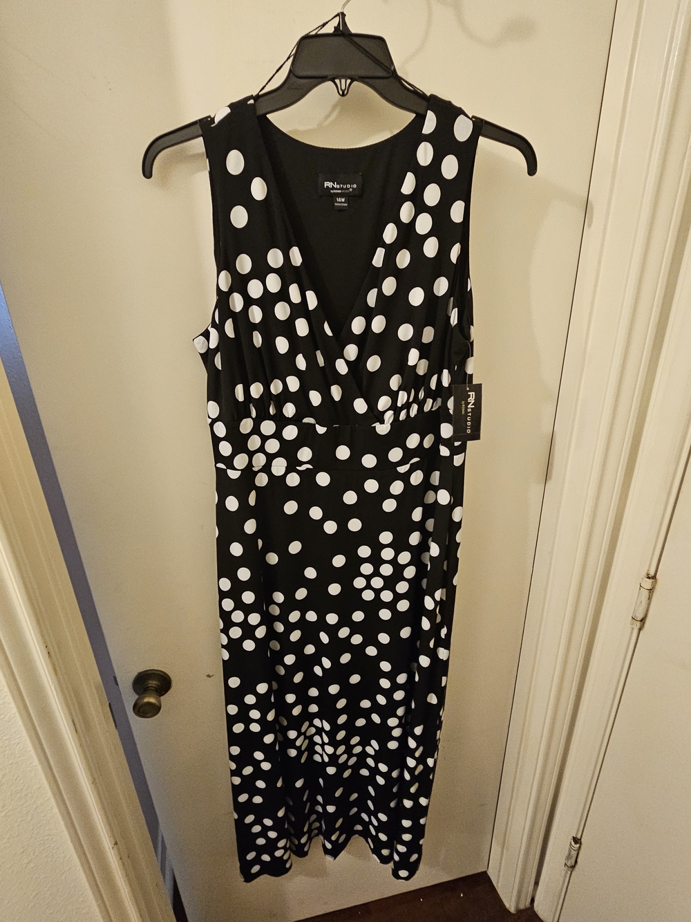 Black & White Polka Dot Maxi Dress
